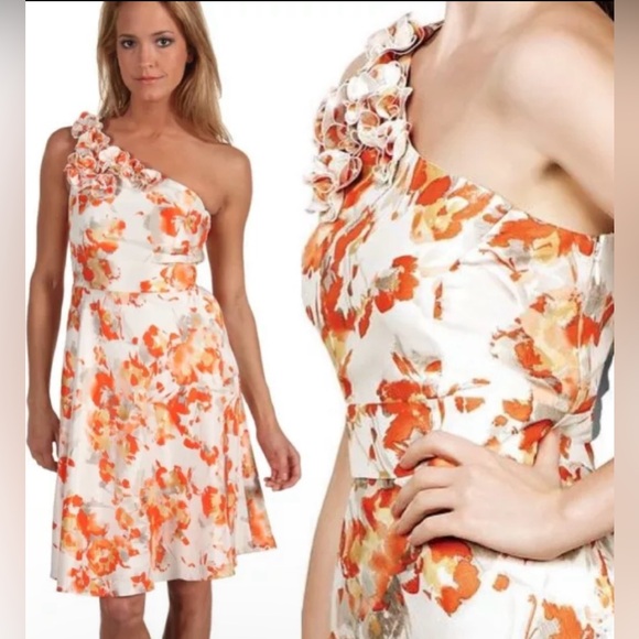 🍊Tahari ASL Arthur 8 
Levine Carmela Charlie
Shantung One Shoulder ✨⭐️ - Picture 6 of 17